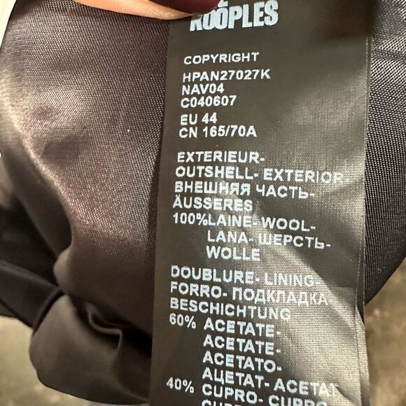 NWT Men’s The Kooples Slim Fit Wool Suit Dress Pants.  European size 44. US 28 - Picture 9 of 9